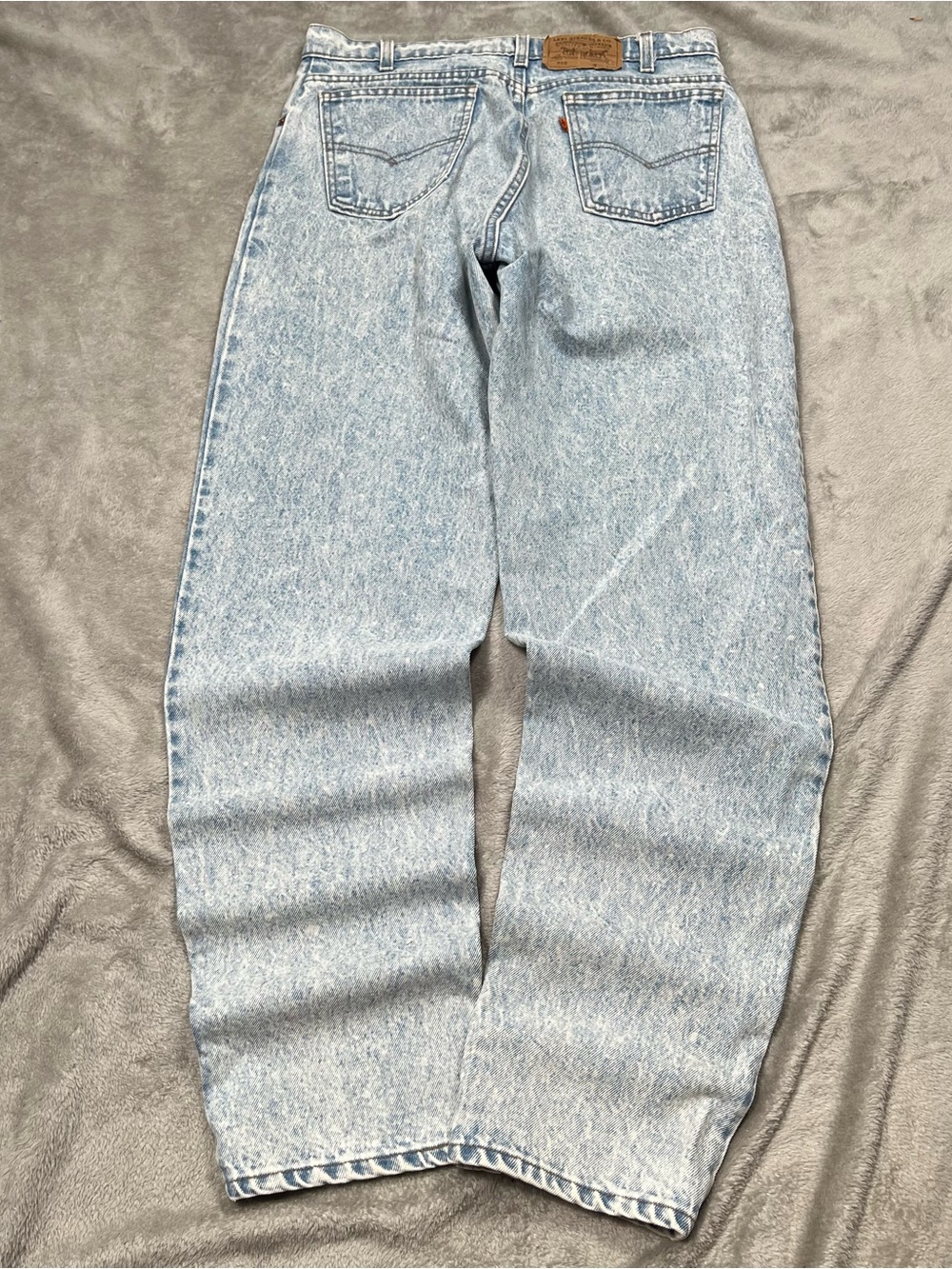 VTG 80s Levi's 550 Relaxed Jeans Mens 32x34 Blue Orange Tab USA Made Acid Wash